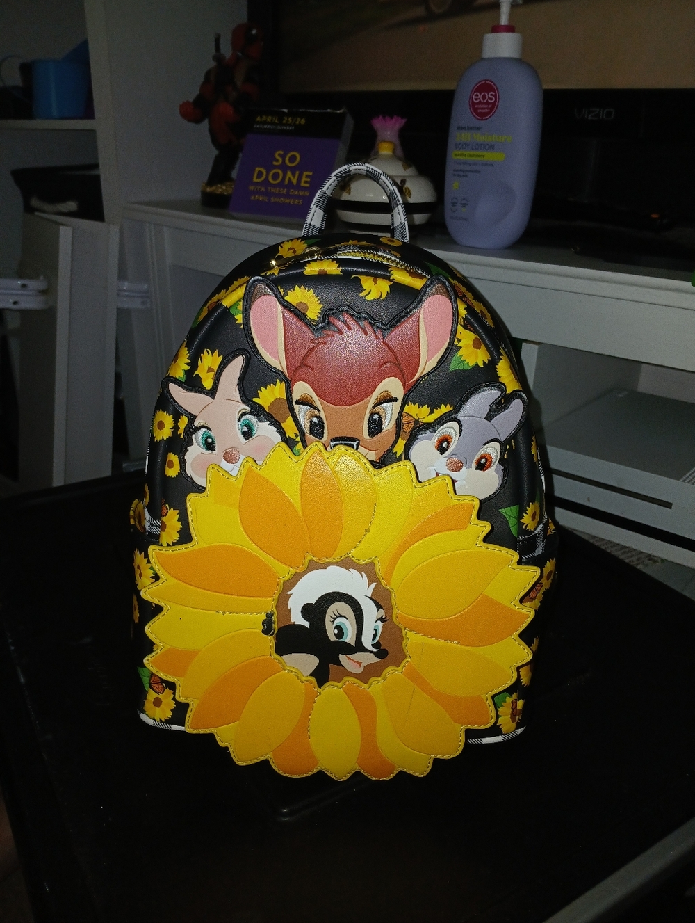 Mini Longefly Subflower Backpack with Bambi And Friends.- Yellow Black